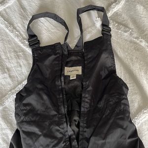 Kids- Lands End Snowpants Bib style- black- size 12
